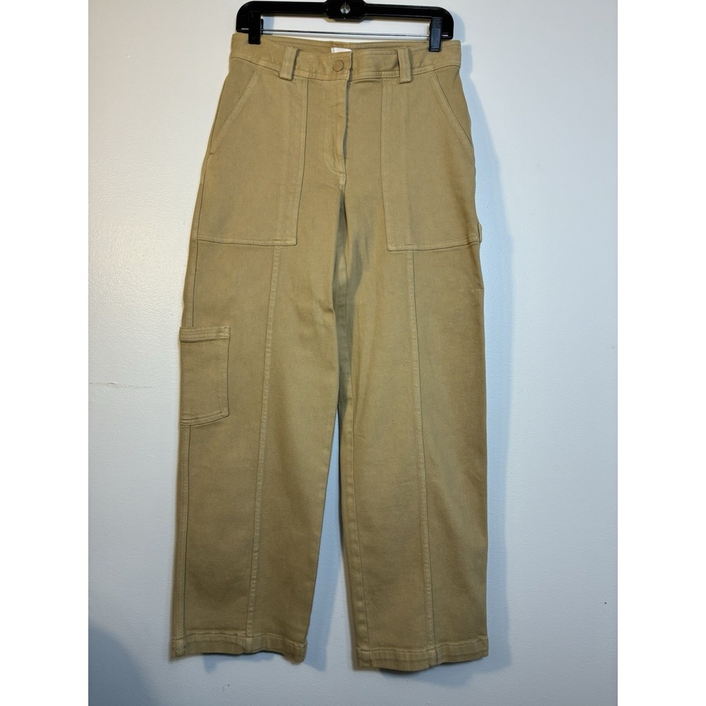 Aritzia Sundays Best Wide Leg Cargo Pants Womens 6 Brown Casual Y2K Comfort‎